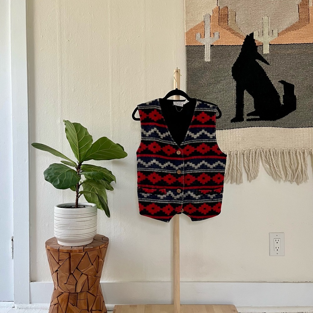 Vintage Southwestern Urban Oasis Knit Vest